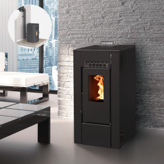 Pack Poêle à Granulés GIOIA 9 Étanche + Kit Conduit sortie Ventouse